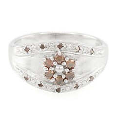 Zilveren ring met Fancy diamanten