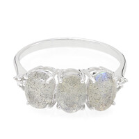Zilveren ring met labradorieten