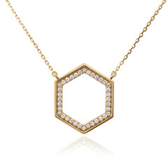 Gouden halsketting met Loepzuivere (F) Diamanten (LUCENT DIAMONDS)