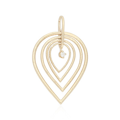 Gouden hanger met een PK (H) Diamant