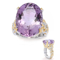 Zilveren ring met een lavendel amethist (Gems en Vogue)