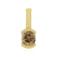 Gouden hanger met een I4 Champagne Diamant