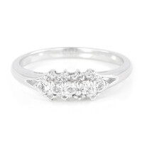Zilveren ring met witte topaasstenen