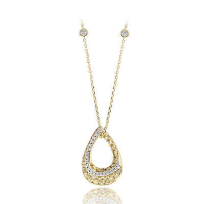 Gouden halsketting met SI Fancy Diamanten (CIRARI)