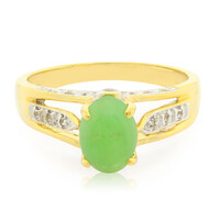 Zilveren ring met een keizerlijk chrysopraas