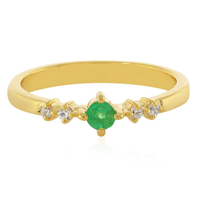 Zilveren ring met een Columbiaanse smaragd