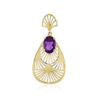 Gouden hanger met een amethist (Ornaments by de Melo)