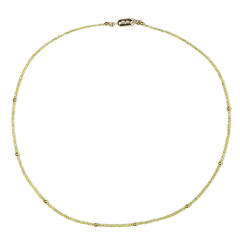 Gouden halsketting met gele diamanten