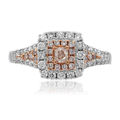 Gouden ring met een I1 Roze Diamant (CIRARI)