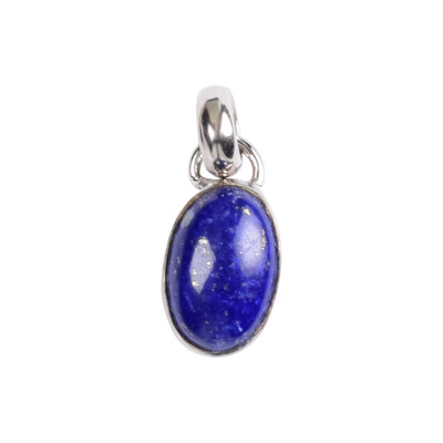 Zilveren hanger met een lapis lazuli