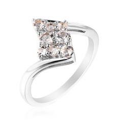 Zilveren ring met morganieten