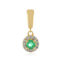 Zilveren hanger met een Columbiaanse smaragd