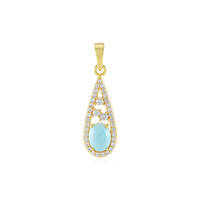Zilveren hanger met een larimar