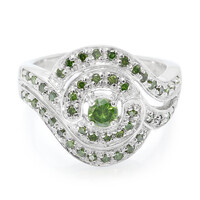 Zilveren ring met een Fancy diamant