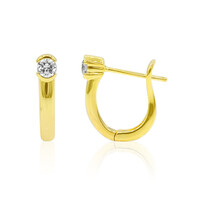 Gouden oorbellen met IF Diamanten (D)