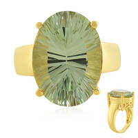 Zilveren ring met een groene amethist