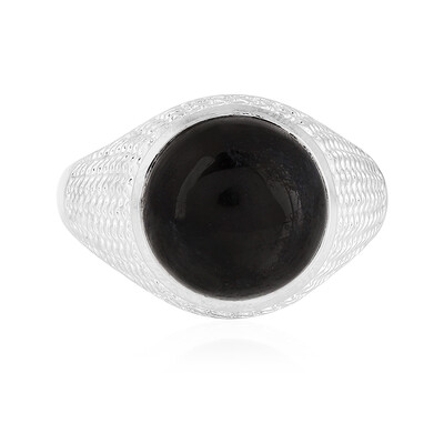 Zilveren herenring met een zwarte onyx