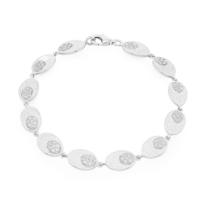 Zilveren armband met zirkonen
