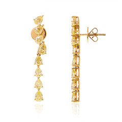 Gouden oorbellen met gele SI1 diamanten (de Melo)