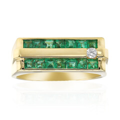 Gouden ring met AAA Zambia smaragden (CIRARI)
