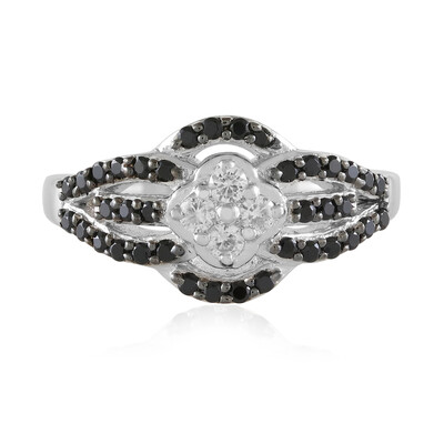Zilveren ring met zirkonen