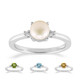 Zilveren ring met een Witte zoetwater kweekparel