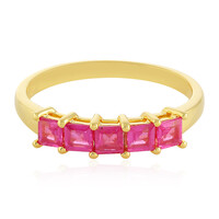 Zilveren ring met Madagaskar Roze Saffieren