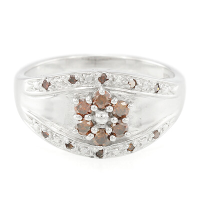 Zilveren ring met Fancy diamanten