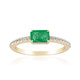 Gouden ring met een Zambia-smaragd