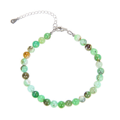Zilveren armband met chrysopraasstenen