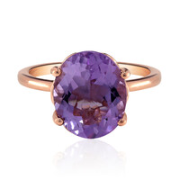 Zilveren ring met een Boliviaanse amethist