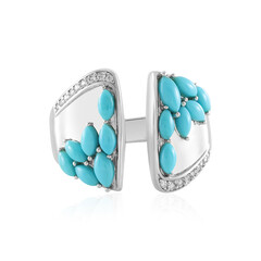 Zilveren ring met Sleeping Beauty Turkooisen (de Melo)