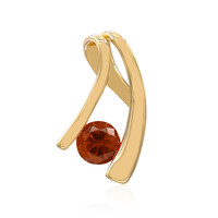 Gouden hanger met een Californische Spessartijn (Amanda Adkins)