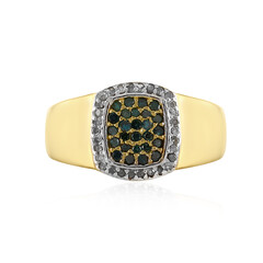 Zilveren ring met I3 Champagne Diamanten