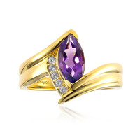 Zilveren ring met een Zambia-amethist