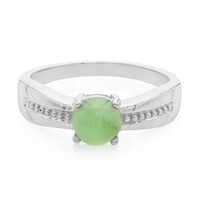 Zilveren herenring met een keizerlijk chrysopraas