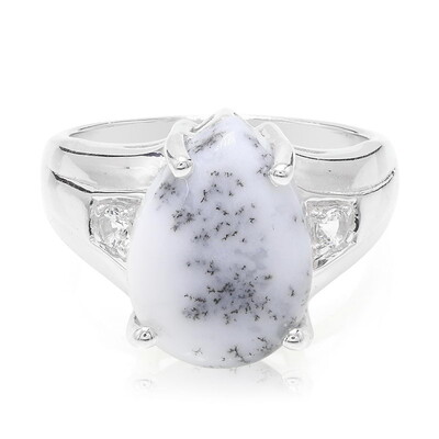 Zilveren ring met een dendrieten agaat