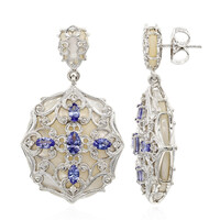 Zilveren oorbellen met parelmoer (Dallas Prince Designs)