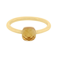 Zilveren ring met een citrien