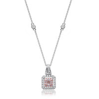 Gouden halsketting met een I1 Roze Diamant (CIRARI)