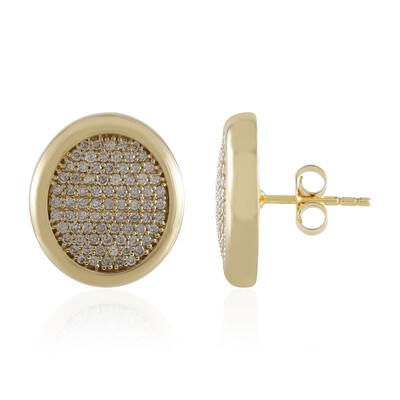 Gouden oorbellen met I1 (H) Diamanten (de Melo)