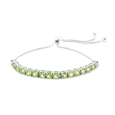 Zilveren armband met Birmese Peridoots