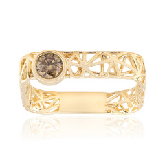 Gouden ring met een I2 Champagne Diamant (Ornaments by de Melo)