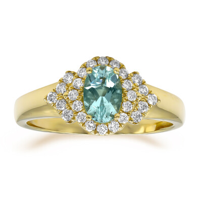 Gouden ring met een Paraiba toermalijn (CIRARI)