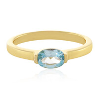 Zilveren ring met een hemel-blauwe topaas