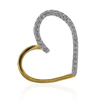 Zilveren hanger met een PK (I) Diamant