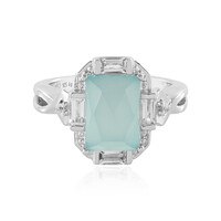 Zilveren ring met een Aqua Chalcedoon