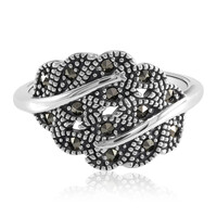 Zilveren ring met marcasieten