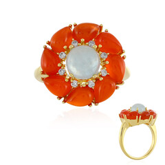 Zilveren ring met een aquamarijn