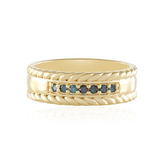 Zilveren ring met I2 Blauwe Diamanten